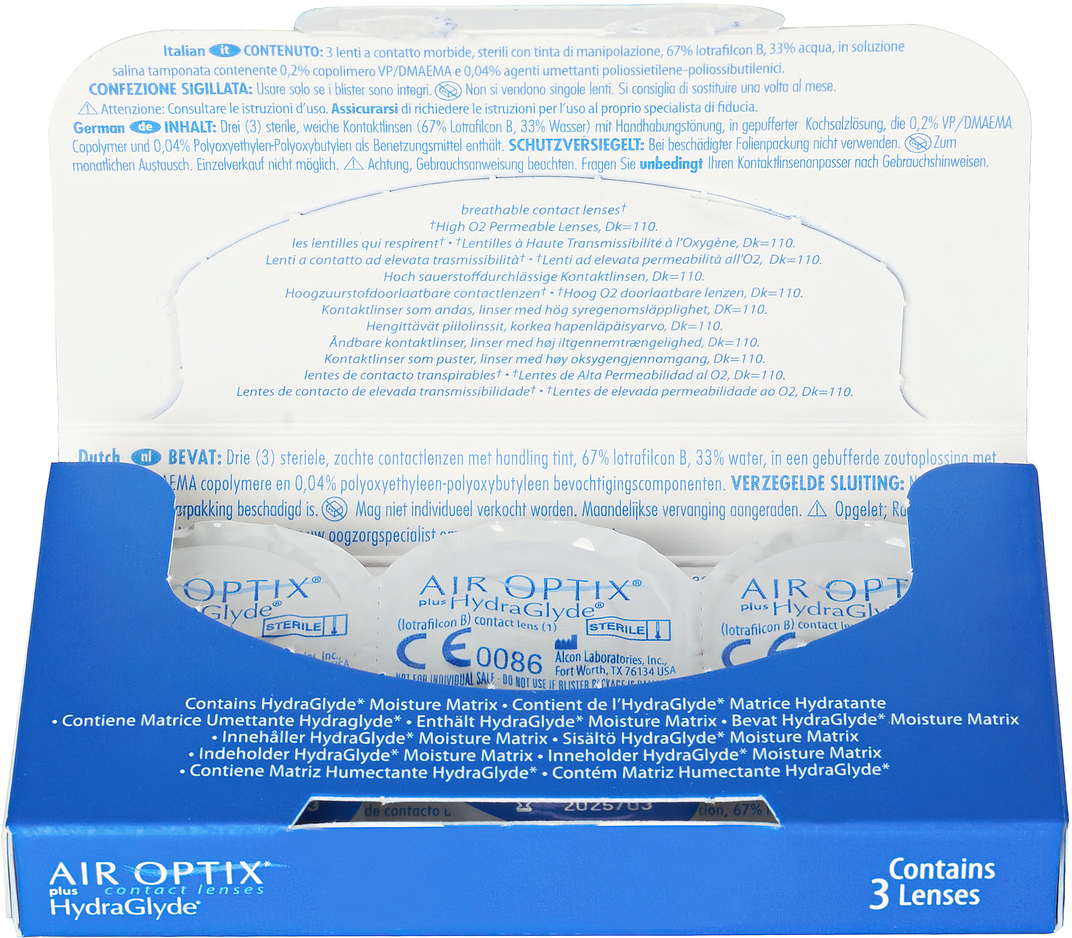 Air Optix plus HydraGlyde (6 линз)